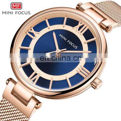 MINI FOCUS MF0234L Watch Wholesale Simple Analog Quartz Business Charm Stainless Steel Hand Ladies Watches