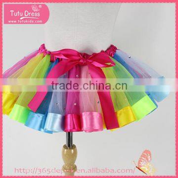 Rainbow girl tulle bubble skirt, petti skirt, party skirt for young girl