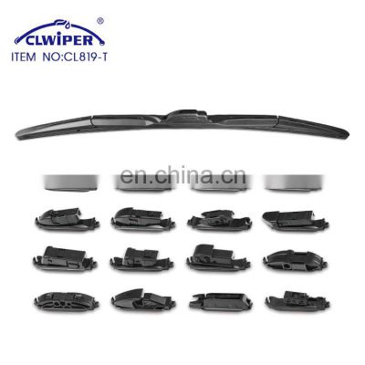 CLWIPER Factory wholesale multifunctional hybrid wiper blade universal with 16 adapters