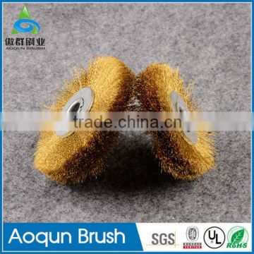 Durable brass shaft nylon abrasive and steel wire brushes/ industrial abrasive brush