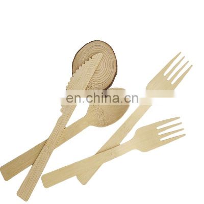 Biodegradable Eco Friendly Bamboo Cutlery Disposable Bamboo Fork Spoon Knife