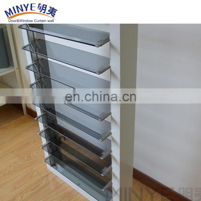 Security system used aluminum shutters design hurricane glass louver blade window