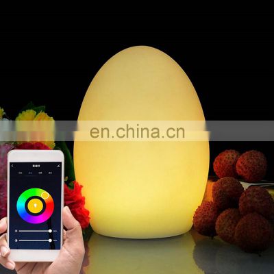 Portable chargeable Dimmable Tuya APP Control Smart living room Restaurant Cordless Rechargeable Led Table Night Light Lamp