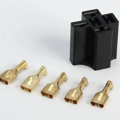 Relay switch terminals, relay connection terminals, brass body can be riveted with silver contacts, and can be customized according to customer drawings.