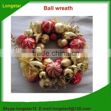Colorful ball wreath