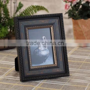 American Vintage Style European solid photo Frame, antique effect pine wood photo frame for house decoration
