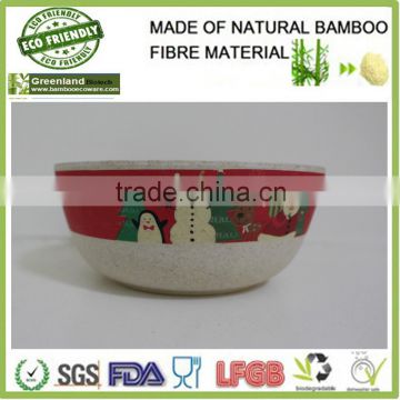 Santa Claus prints bamboo fiber bowl sets,bamboo fiber dinner set