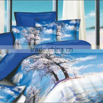 100%cotton 3Dreactive printing bedding set bed sheet