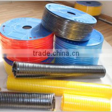 self coiling PE air hose with universial fittings
