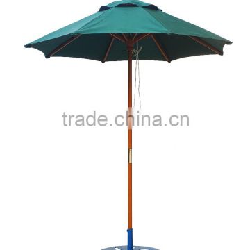 Wooden Market Umbrella, Restaurant Umbrella, Park umbrella, 7ft, Forest Green