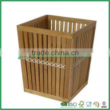 eco-friendly bamboo trash can