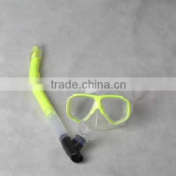 China Sold out of stock colorful short-sighted lenses diving mask and easy breath snorkel