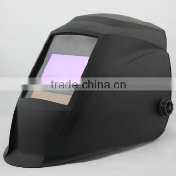 Black nylon protective helmet