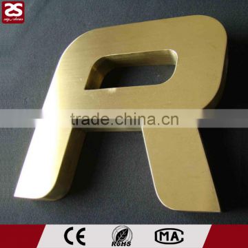 Cheap price stainless steel metal alphabet sign gold wall letters