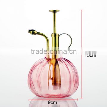 Zibo glasslucky hotsale painted glass vase with spray water flower
