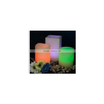 Multi Color Real Paraffin Wax decorative flameless battery candle