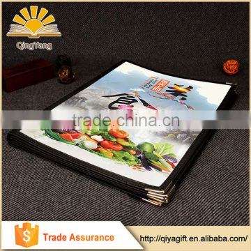 Hot Selling High Quality Low Price Cafe Style Menu Cover For Restaurant