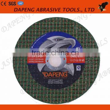 4 inch active Abrasive resin cutting wheel/disc for iron/stainless steel