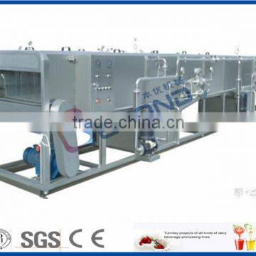 continuous tunnel pasteurizer for juice bottles