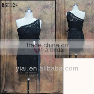 RSE124 Black Lace Cocktail Dress Plus Size