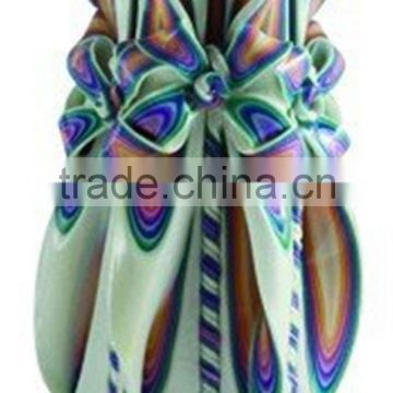 customized handmade panited hand carved candles for sale