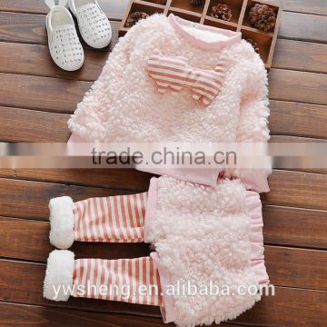 Wholesale christmas baby girls pony sweater striped pants outfits 2 pieces sets