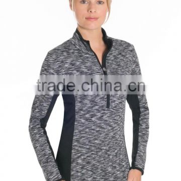 women's colorblocked fashion 1/4 zip fitness pullover performance and breathable best quality wholesale for sports and outdoor