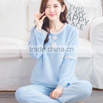 Sky-blue simple style winter fleece nighty designs for girls