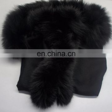Black Silk Pashmina Stoles with Genuine Fur and Four Side fur shawls in Delhi