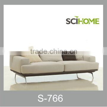 modern fabric sofa set 2 seat with high density foam metal feet