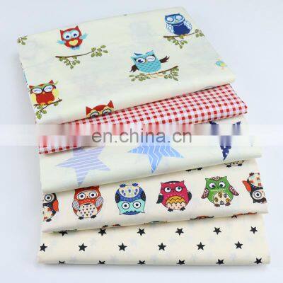 Cotton twill fabric cartoon Owl Star printed fabric kindergarten baby cloth pure cotton bedding fabric
