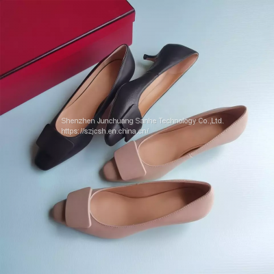 Luxury Comfortable Walking Formal Women Mid-heels 4.5cm Ladies High Heeled Pumps Shoes