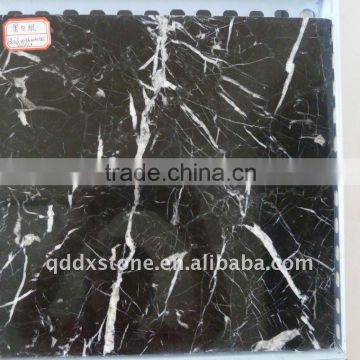 black with white marble stone