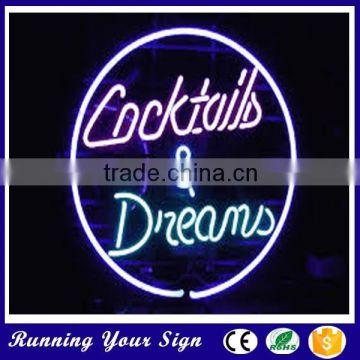 Wholesale high quality circular LED colored neon light sign