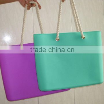 2015 waterproof women silicone beach bag/ tote bag/lady clutch bag handbag