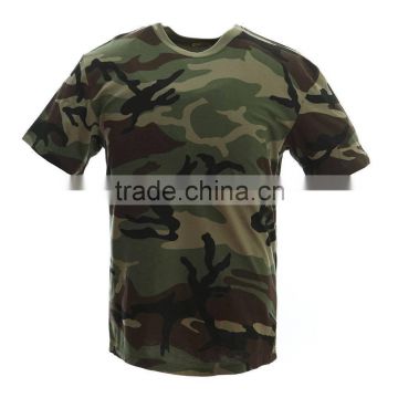 Most popular 100% cotton Woodland military camouflage t shirts
