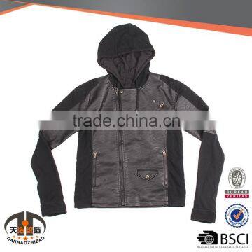 Wholesale Fashion Coat Custom Made in China Genuine Man Leather Jacket