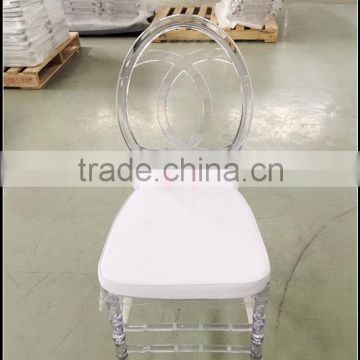 Crystal resin chair wedding chair clear wedding chair with padded