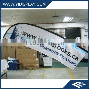 Advertising durable custom color guard feather flag