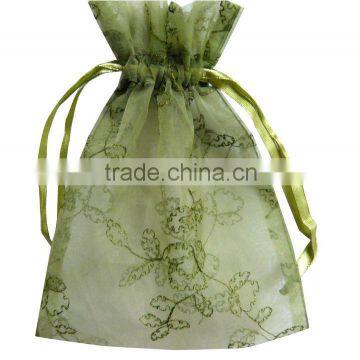new design fancy organza gift bag with drawstring