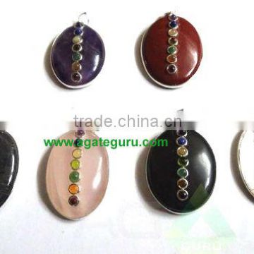 Oval 7 Chakra Pendent : Wholesaler Manufacturer