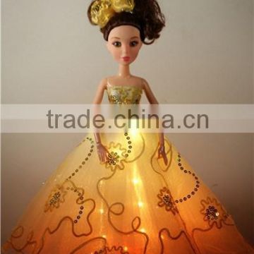 Glowing Kids Toys / Girl's Barbie Dress / KaYiWa Colorful Lighting Dolls