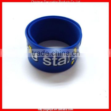 custom design silicone slap bracelet (MYD-2203)