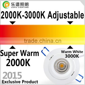 Patent Gyro downlight TUV SAA IP44 cob led downlight dimmable perfectly with ELKO dimmer CRI 99CCT Adjustable 2000-2800k