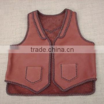 western leather vest