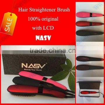 Wholesale Anion Hair Straightening Brush with LCD Hair Styling Tool