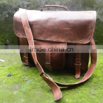 rustic leather vintage cross body satchel unisex bags
