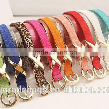 thin fashion leather belt wholesale