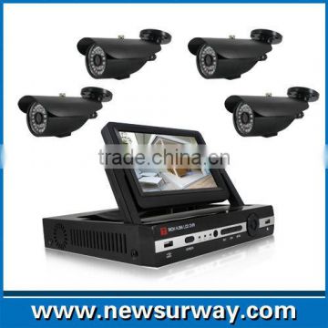 4ch Monitor DVR System CCTV kit