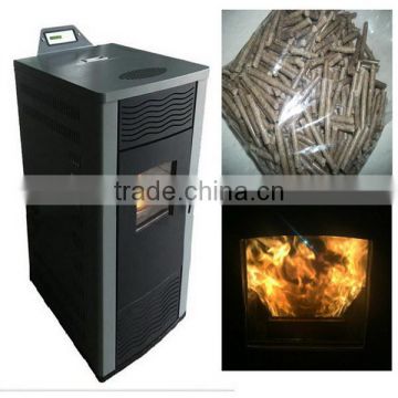 Wood pellet stove with hot wind